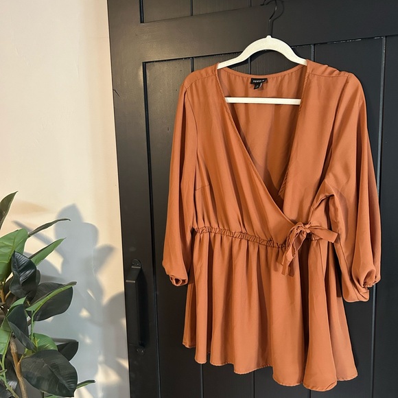 torrid Tops - Rust faux wrap top